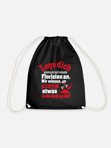 Mit Florist anlegen - Turnbeutel - Schwarz
