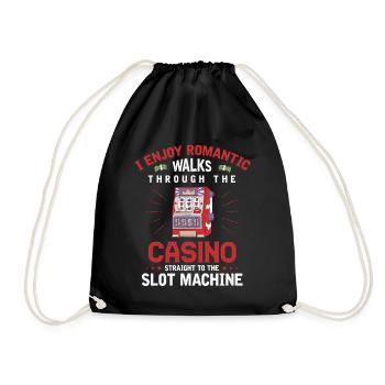 Enjoy walks through the casino to slot machine - Turnbeutel - Schwarz - Vorne