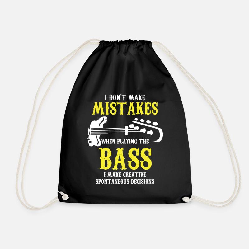 Bass player bass player bass guitar gift idea - Drawstring Bag - black