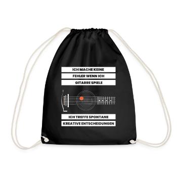 Gitarre, E Gitarre, Musikband Geschenk, Gitarrist - Turnbeutel - Schwarz - Vorne
