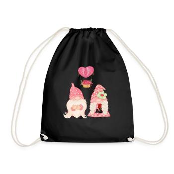 Valentinstag gnome - Turnbeutel - Schwarz - Vorne