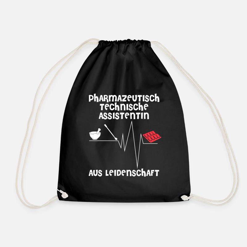 PTA Spruch - lustiger Apotheken Witz - Turnbeutel - Schwarz