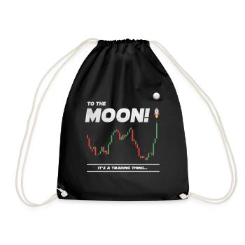 Bitcoin-Marchand Vers la Lune, Crypto - Sac de sport léger - noir - Devant