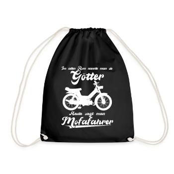 Mofa Spruch - Mofafahrer Witz Moped - Turnbeutel - Schwarz - Vorne