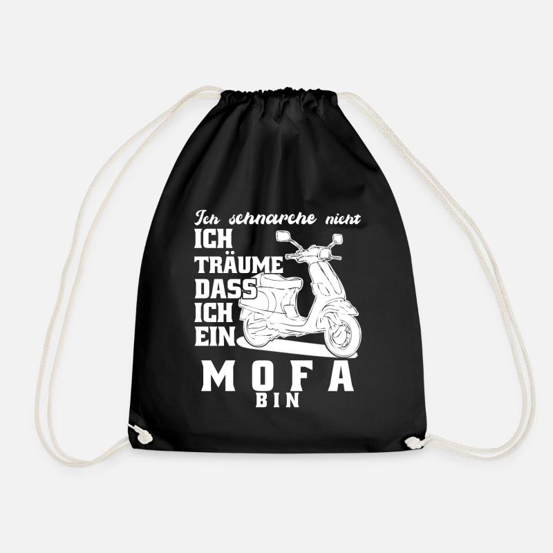 Mofa Spruch Moped Mitz Mofafahrer - Turnbeutel - Schwarz