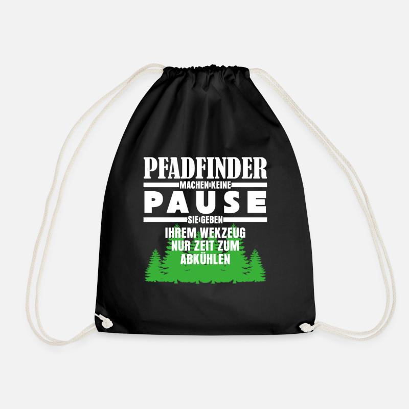 Pfadfinder Spruch - Keine Pause - Turnbeutel - Schwarz