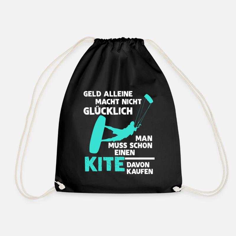 Kiteboarding Kitesurfer Kitesurfing - Turnbeutel - Schwarz