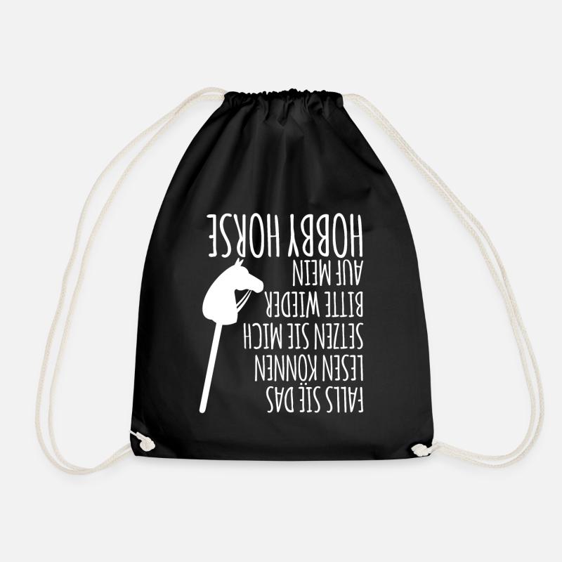 Hobby Horse Steckenpferd Spruch - Turnbeutel - Schwarz