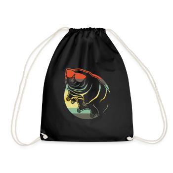Tardigrade Retro Sunglasses - Drawstring Bag - black - Front
