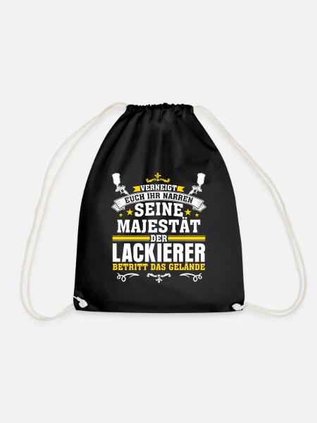 Lackierer Spruch mit Lackierpistolen - Turnbeutel - Schwarz