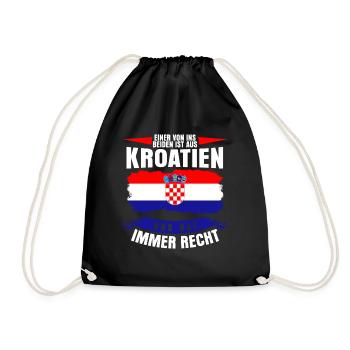 Kroatien Spruch lustig - Turnbeutel - Schwarz - Vorne