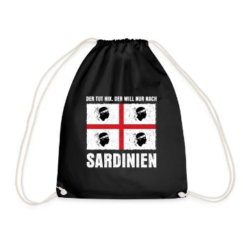 Sardinien Italien Urlaub Spruch - Turnbeutel - Schwarz - Vorne