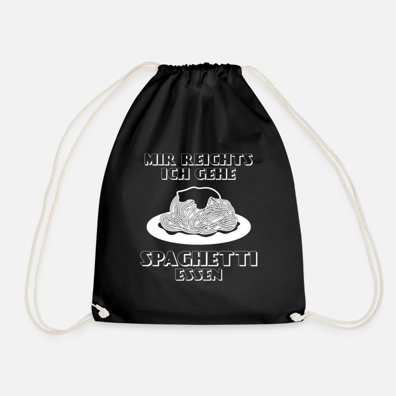 Spaghetti Spruch - Mir reichts - Turnbeutel - Schwarz