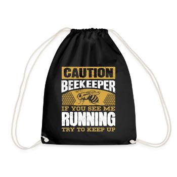 Beekeeper, bee, bees, honey, beekeeping, beekeeping - Drawstring Bag - black - Front