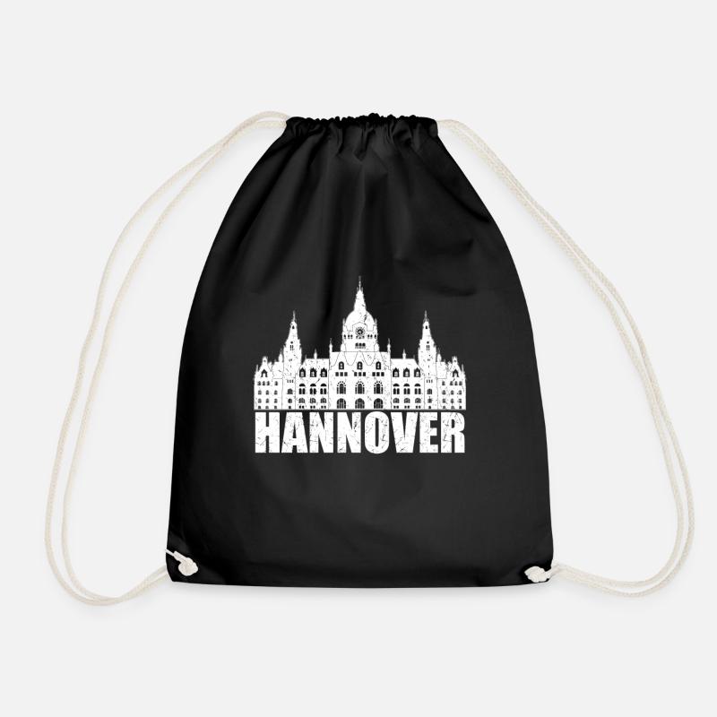 Hannover Rathaus - Turnbeutel - Schwarz