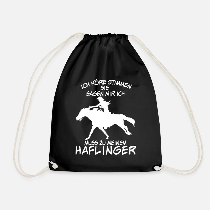 Haflinger - Pferde Spruch - Turnbeutel - Schwarz