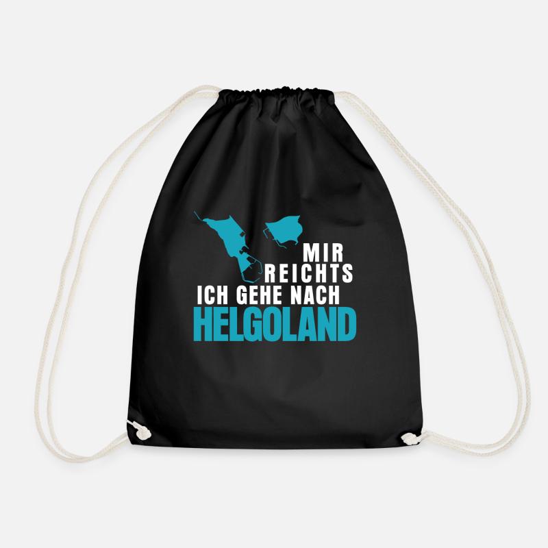 Helgoland Spruch - Mir reichts - Turnbeutel - Schwarz