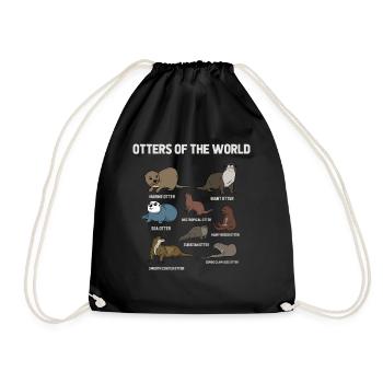 Loutres du monde, loutres - Sac de sport léger - noir - Devant