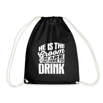 Il est Le Marié, Le Nous Seulement Ici Boire, Pour - Sac de sport léger - noir - Devant