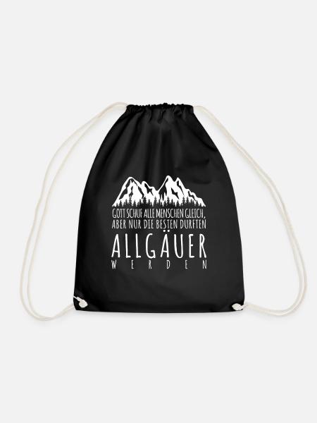 Allgäu Allgäuer Berge Urlaub - Turnbeutel - Schwarz