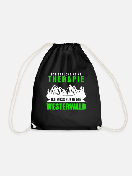 Westerwald Westerwälder Spruch lustig - Turnbeutel - Schwarz