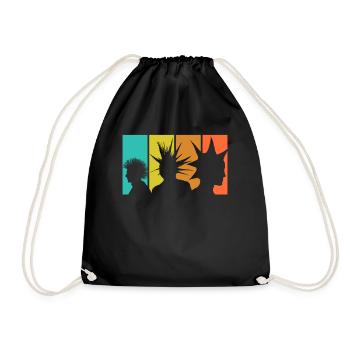 Punk retro - Drawstring Bag - black - Front