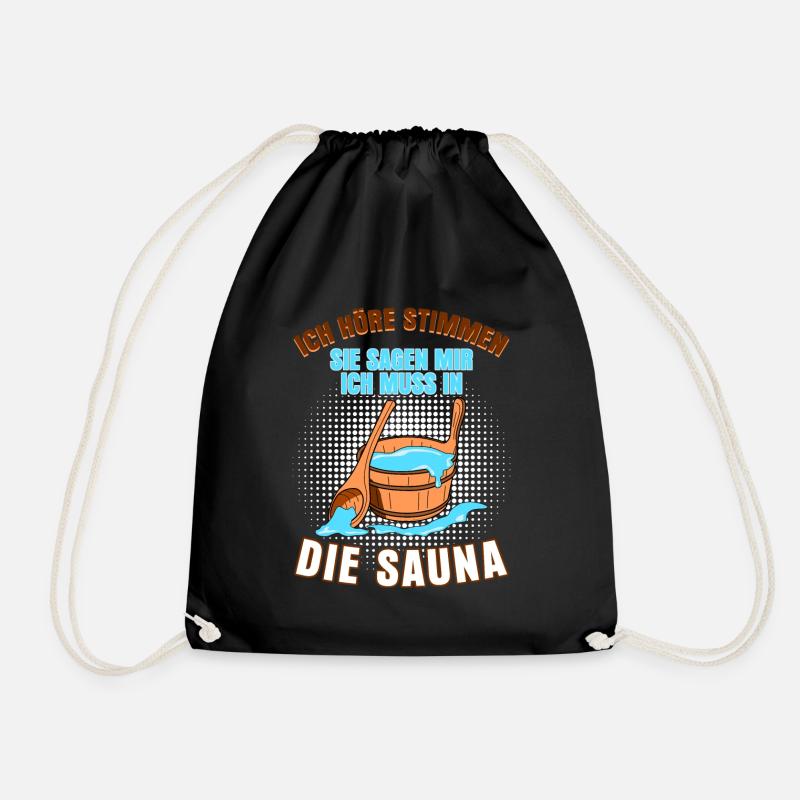 Sauna Spruch Wellness Saunameister Witz - Turnbeutel - Schwarz