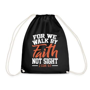 Bible verse, Christian God, Prayer Psalm - Drawstring Bag - black - Front
