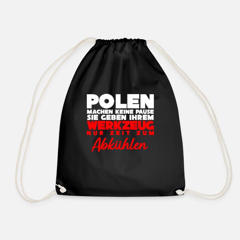 Polnisch Polska Polen Pole Arbeit - Turnbeutel - Schwarz