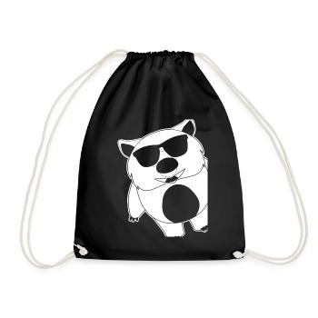 Wombat Sonnenbrille Wombats lustig - Turnbeutel - Schwarz - Vorne