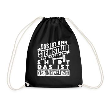 Steinmetzhammer Bildhauer Steinmetz - Turnbeutel - Schwarz - Vorne