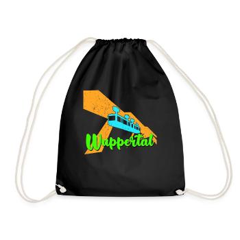 Wupptertaler Schwebebahn Bahn Wuppertal - Drawstring Bag - black - Front