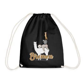 Bremer stacked animals Bremen - Drawstring Bag - black - Front