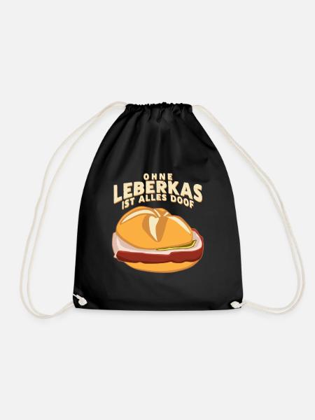 Leberkäse Leberkäsesemmel Leberkas - Turnbeutel - Schwarz