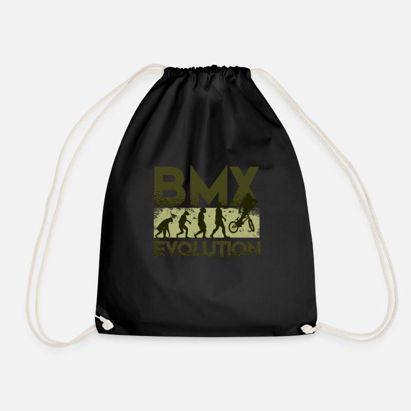 BMX Evolution - Drawstring Bag - black
