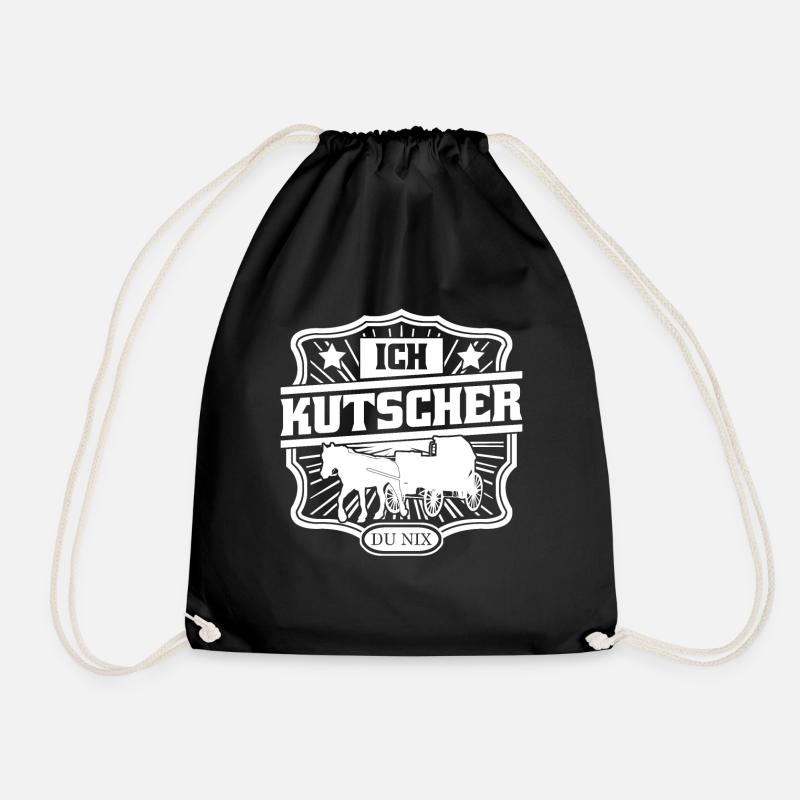 Kutsche Pferdekutsche Du Nix Kutscher - Turnbeutel - Schwarz