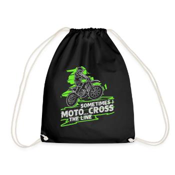 Motorcross Sayings Bike Motocross - Drawstring Bag - black - Front