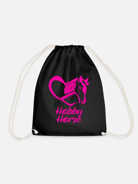 Steckenpferd Herz Hobbyhorse Hobby Horse - Turnbeutel - Schwarz