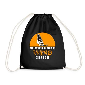 Windsurfing Season Windsurfen Windsurfer - Turnbeutel - Schwarz - Vorne