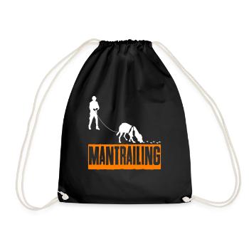 Mantrailing Rettungshund Fährtenhund - Turnbeutel - Schwarz - Vorne