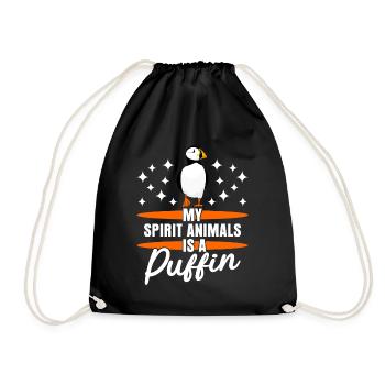 Puffin Blague Puffins perroquet - Sac de sport léger - noir - Devant