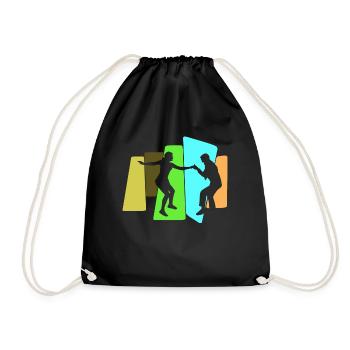 Boogie Woogie Swing Danse rétro - Sac de sport léger - noir - Devant