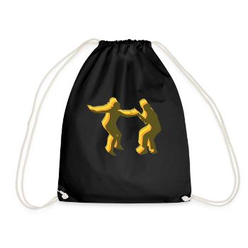 Boogie Woogie Swing Dance Retro - Drawstring Bag - black - Front