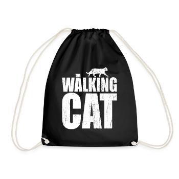 The Walking Cat - Katze - Turnbeutel - Schwarz - Vorne
