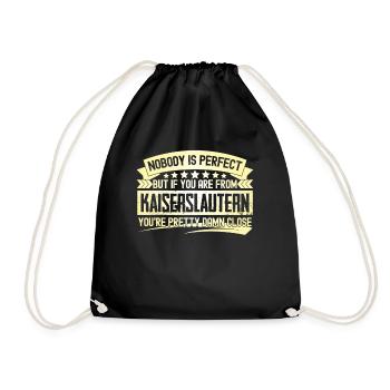 Kaiserslautern perfekter Kaiserslauterer - Turnbeutel - Schwarz - Vorne