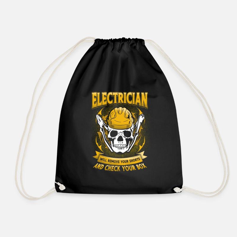 Elektriker Spruch Geschenk Elektriker - Turnbeutel - Schwarz