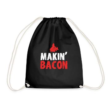Bacon Cadeau Nourriture Bacon - Sac de sport léger - noir - Devant