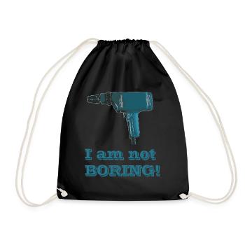 In the not BORING! - Drawstring Bag - black - Front