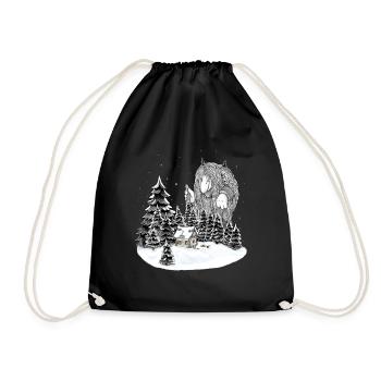 Anybody home - Drawstring Bag - black - Front