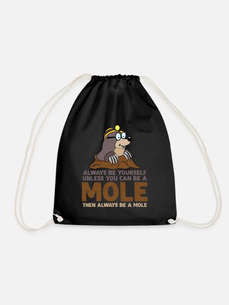 Mole Always be yourself Moles - Drawstring Bag - black